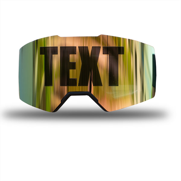 goldenes Glas mit Text