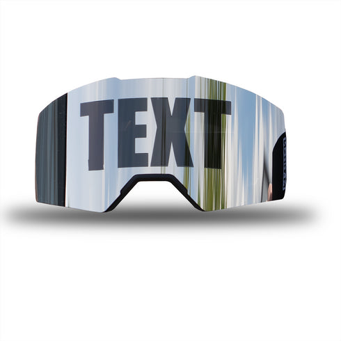 silbernes Glas mit Text