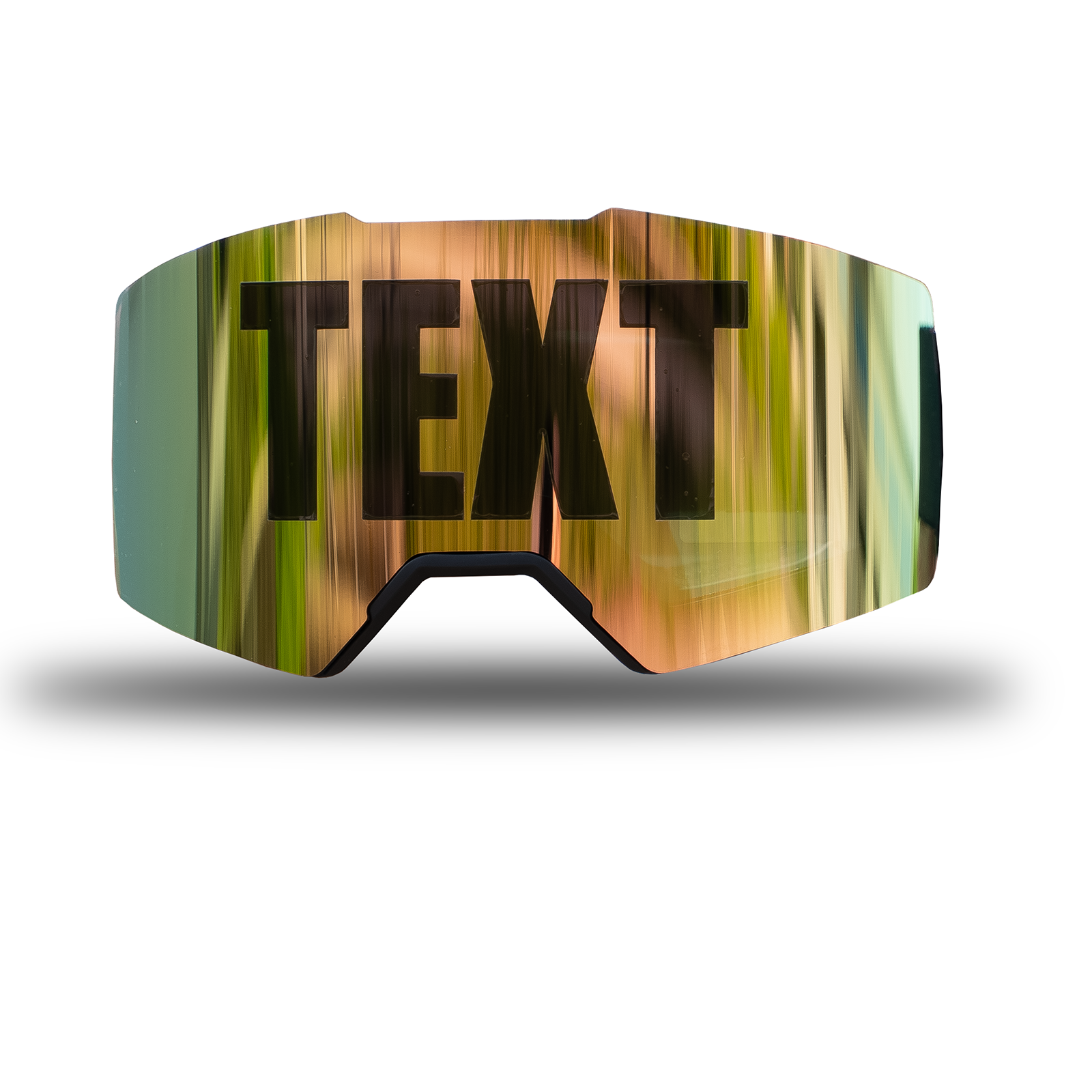 goldenes Glas mit Text