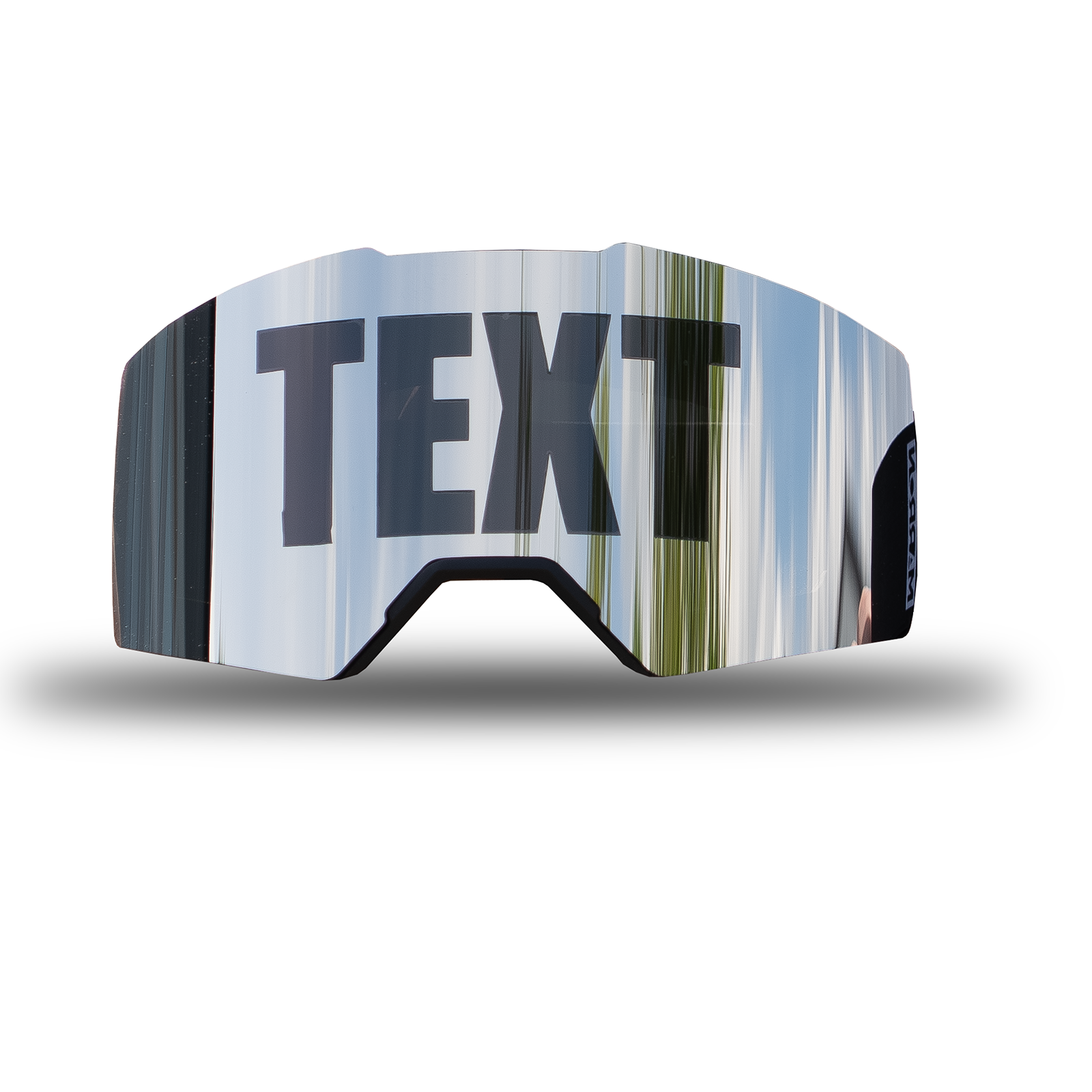 silbernes Glas mit Text